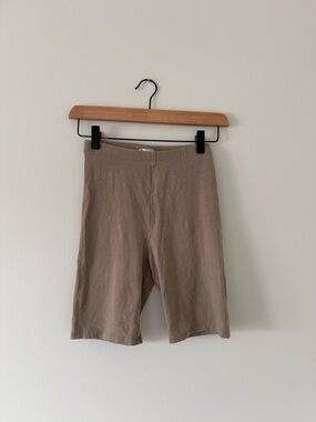 H&M Neutral Beige Cotton Biker Shorts (size XS)
